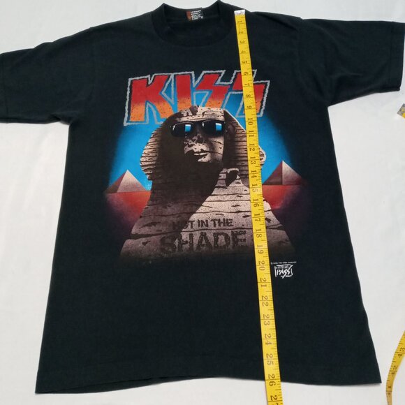 Vtg 90S Hot In The Shade tour KISS single stitch T-Shirt Size medium but runs sm - Picture 6 of 9